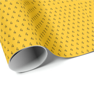 Abstract, African Art Drumming Silhouette Wrapping Paper