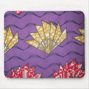 Abstract African Art: Purple Passion Waves Mouse Mat
