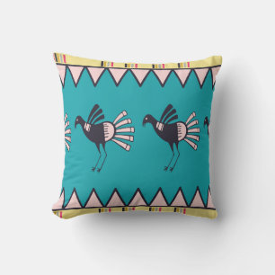 Abstract african art style design. Hand drawn trib Cushion