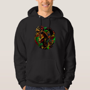 Abstract African Attire Melanin Queen Fun Afrocent Hoodie