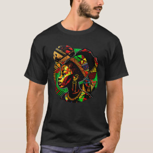 Abstract African Attire Melanin Queen Fun Afrocent T-Shirt