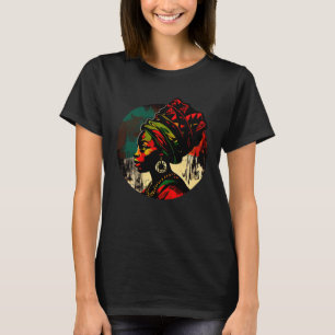 Abstract African Attire Nubian Queen Black History T-Shirt