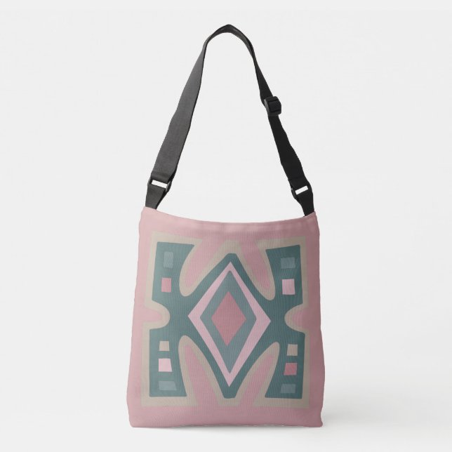 Abstract african geometric pattern crossbody bag (Front)