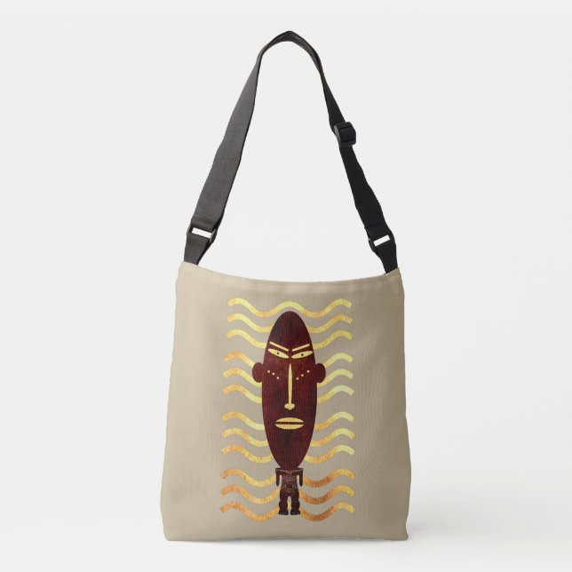 Abstract African modern indigene art Crossbody Bag (Front)