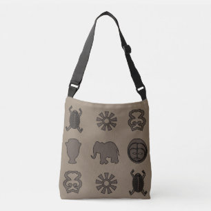 Abstract African ornaments and symbol art Crossbody Bag