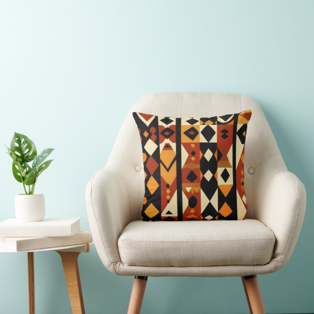 Abstract African Pattern Cushion (Chair)