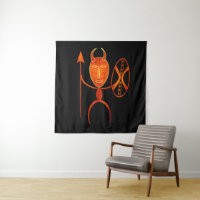 Abstract African primitive silhouette art