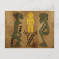 Abstract African ritual scene art