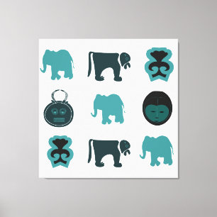 Abstract african tribal art canvas print