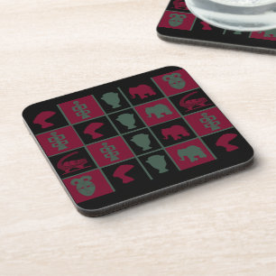 Abstract african tribal art coaster