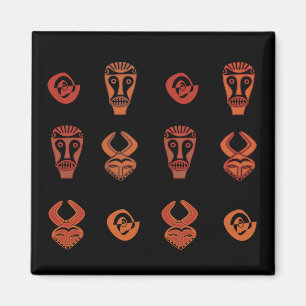 Abstract african tribal art magnet