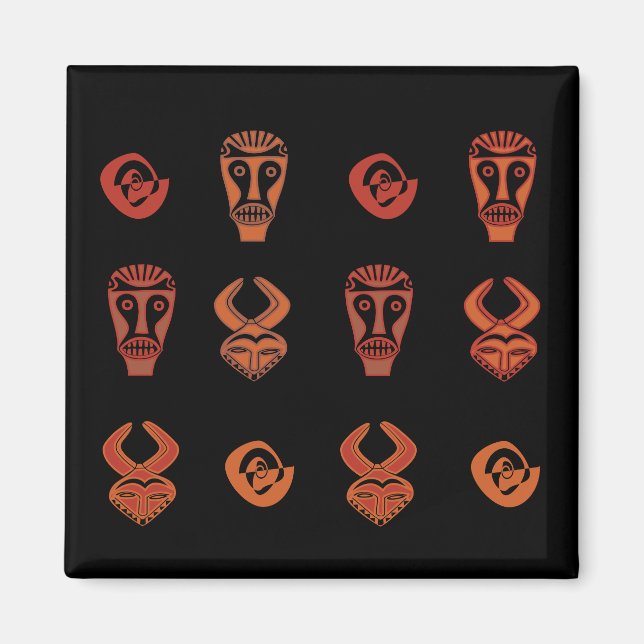 Abstract african tribal art magnet (Front)