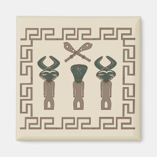 Abstract african tribal art magnet