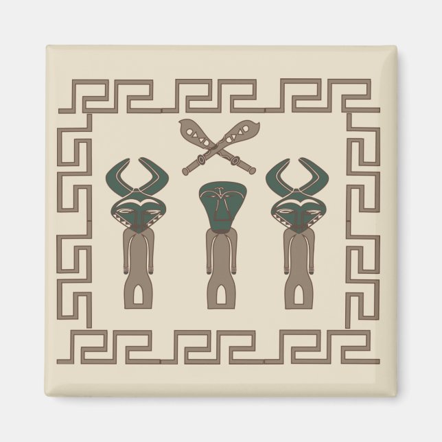 Abstract african tribal art magnet (Front)
