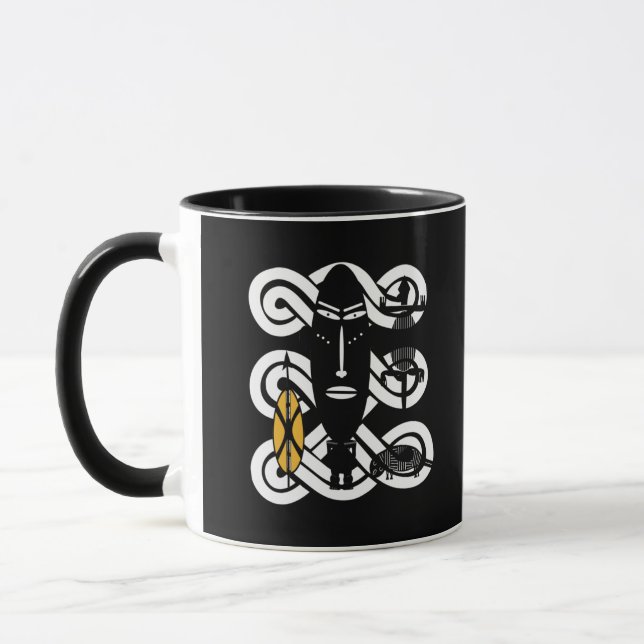 Abstract african tribal art mug (Left)
