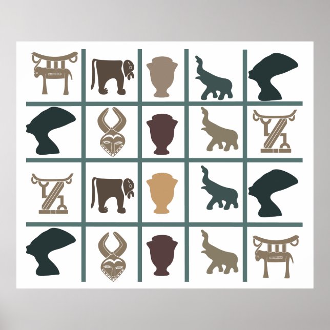 Abstract African tribal art Poster (Front)