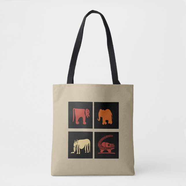 Abstract african tribal art tote bag (Front)