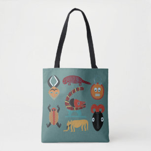 Abstract african tribal art tote bag