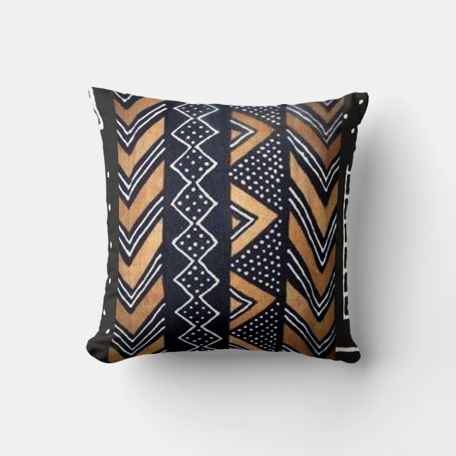 Abstract African Tribal Cushion (Front)