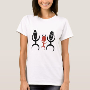 Abstract african tribal dancing portrait T-Shirt