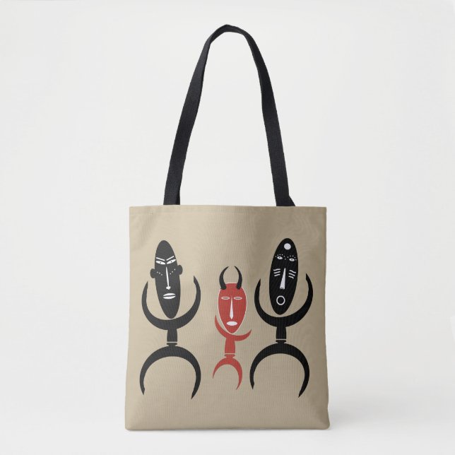 Abstract African tribal dancing scene Tote Bag (Front)