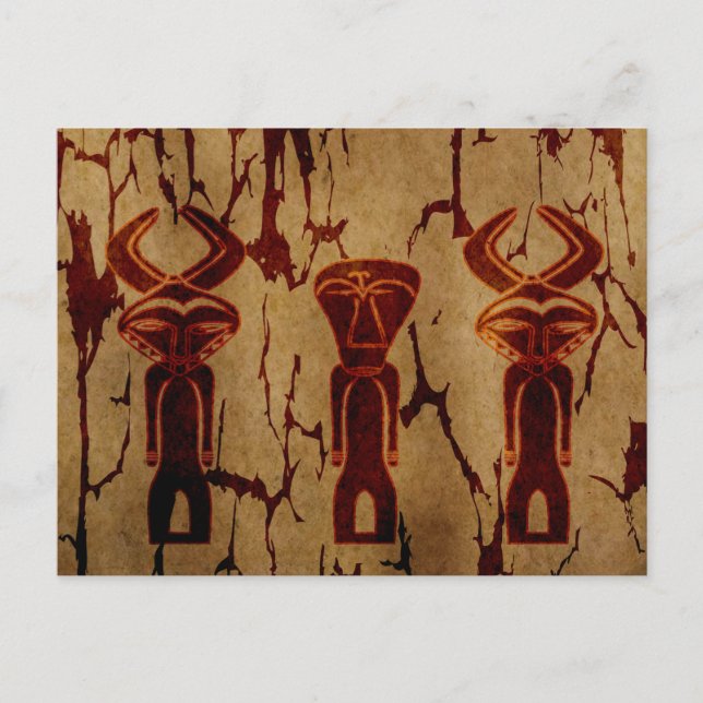 Abstract african tribal drawing postcard (Front)