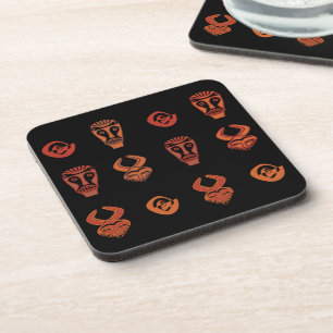 Abstract African tribal face art Coaster