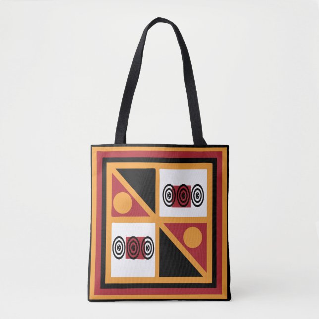Abstract African tribal geometric pattern Tote Bag (Front)