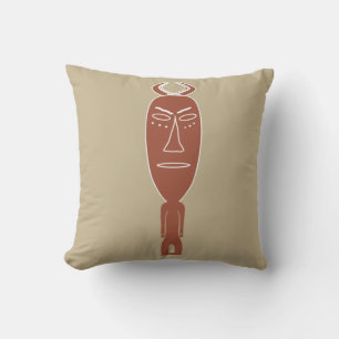 Abstract African tribal indigenous art Cushion