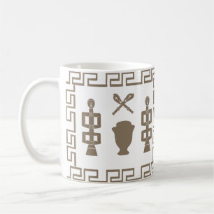 Abstract African tribal ritual scene art Coffee Mug