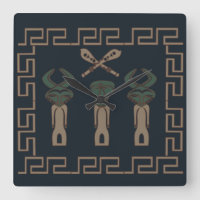 Abstract African tribal ritual scene art