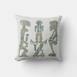 Abstract African tribal warrior ritual Cushion