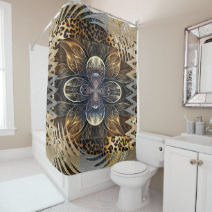 Abstract African Wild Flower Shower Curtain