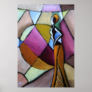 Abstract African Woman Poster