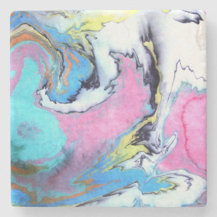 Abstract Agate Style Stone Coaster