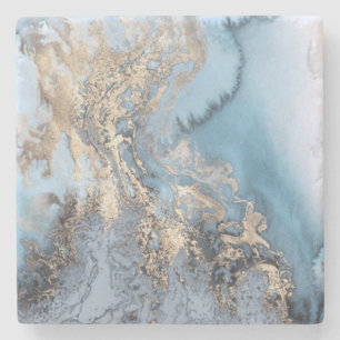 Abstract Agate Style Stone Coaster