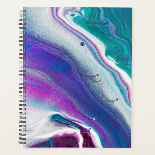 Abstract Agate Watercolor Pattern Planner (Front)