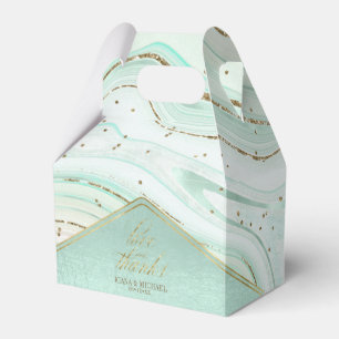 Abstract Agate Wedding Mint ID827  Favour Box
