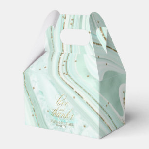 Abstract Agate Wedding Mint V1 ID827 Favour Box