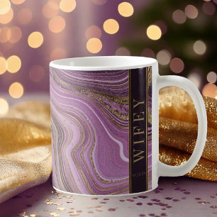 Abstract Agate Wedding Wifey Midnight ID827 Coffee Coffee Mug