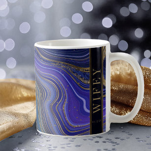 Abstract Agate Wedding Wifey Midnight ID827 Coffee Mug