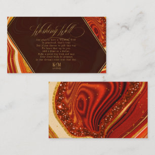 Abstract Agate Wishing Well V1 Hot Orange ID827 Enclosure Card
