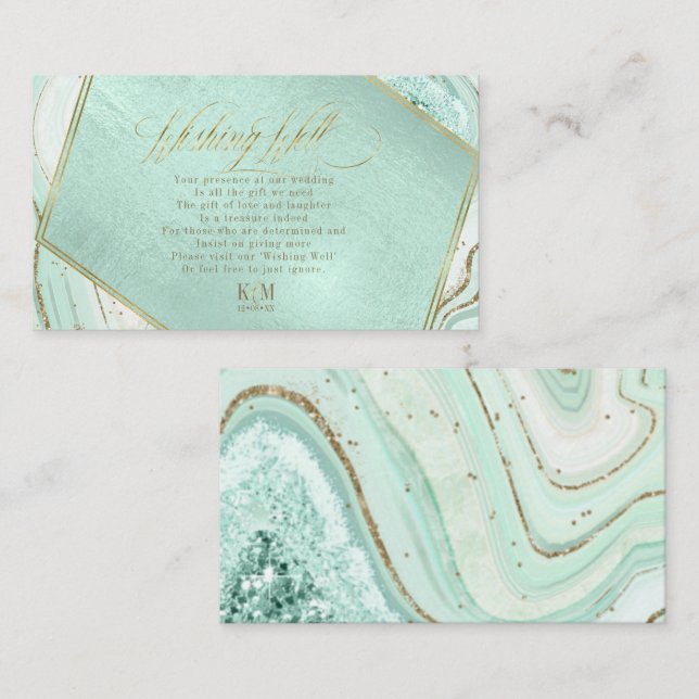 Abstract Agate Wishing Well V1 Mint ID827 Enclosure Card (Front/Back)