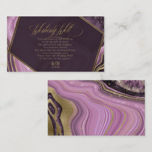 Abstract Agate Wishing Well V2 Mauve ID827 Enclosure Card