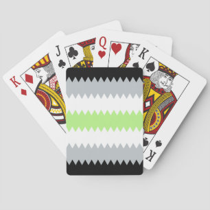 Abstract Agender Pride Flag Playing Cards