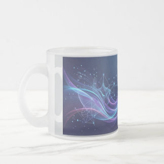 Abstract AI Creativity Digital Innovation Frosted Glass Coffee Mug