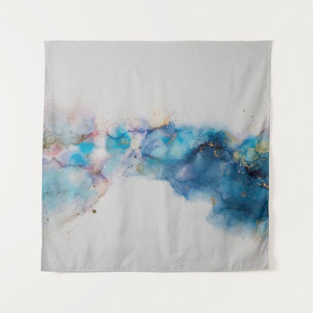 Abstract Alcohol Ink Art Background Tapestry (Front)