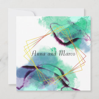 Abstract alcohol ink illustration, invitation