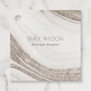 Abstract Alcohol Ink Silver Navy Blue Glitter Fav Favour Tags