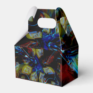Abstract almonds under showy deformed dark glass   favour box